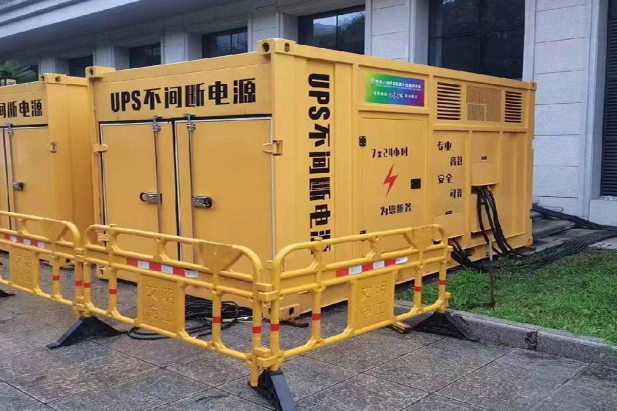临漳发电机租赁施工现场