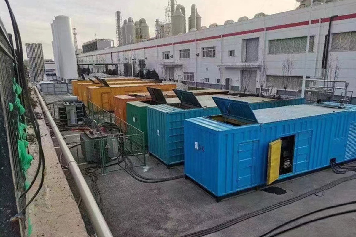 临漳发电机租赁施工现场